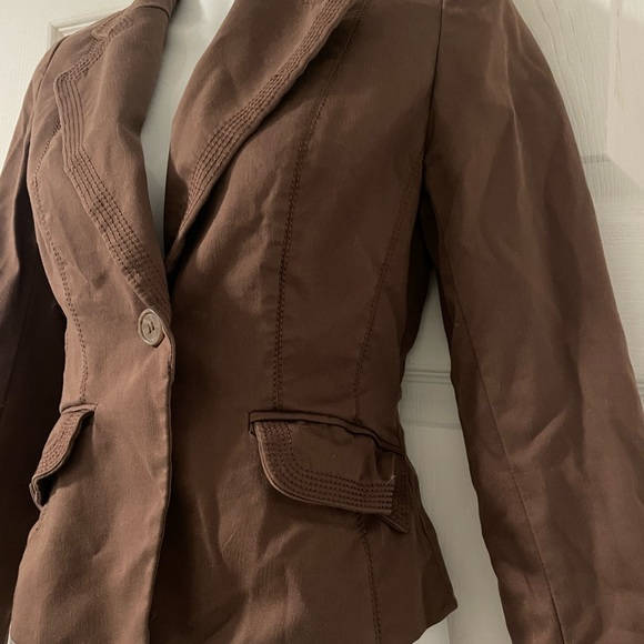 Seductions brown blazer size small - Picture 2 of 3